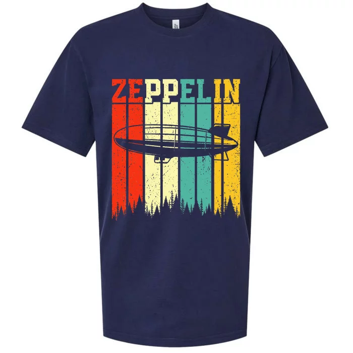 Retro Zeppelin 70s 80s Dirigible Airship Zepelin Sueded Cloud Jersey T-Shirt