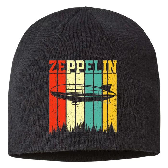 Retro Zeppelin 70s 80s Dirigible Airship Zepelin Zepplin 8 1/2in Sustainable Knit Beanie