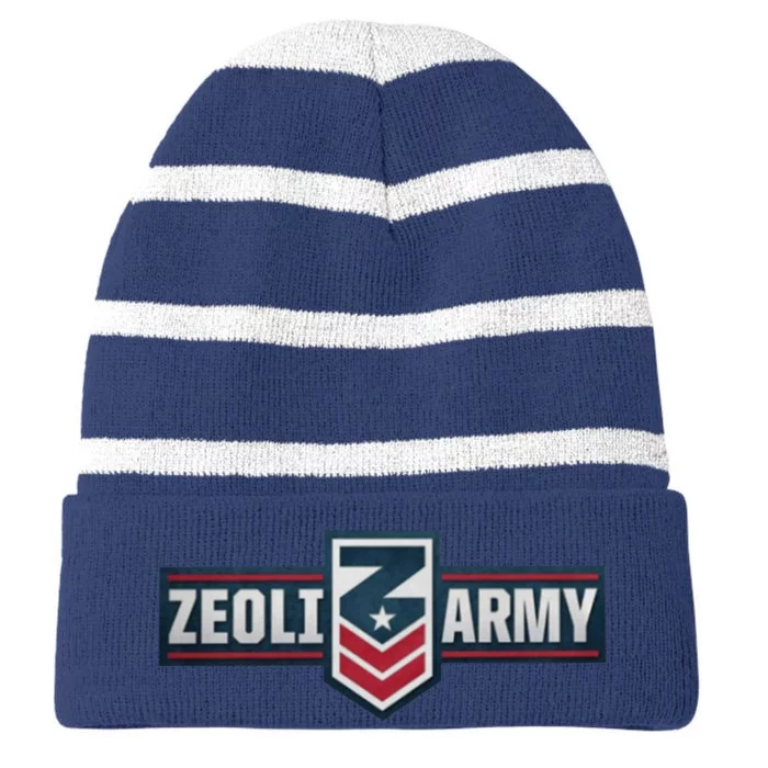 Rich Zeoli Army Striped Beanie with Solid Band