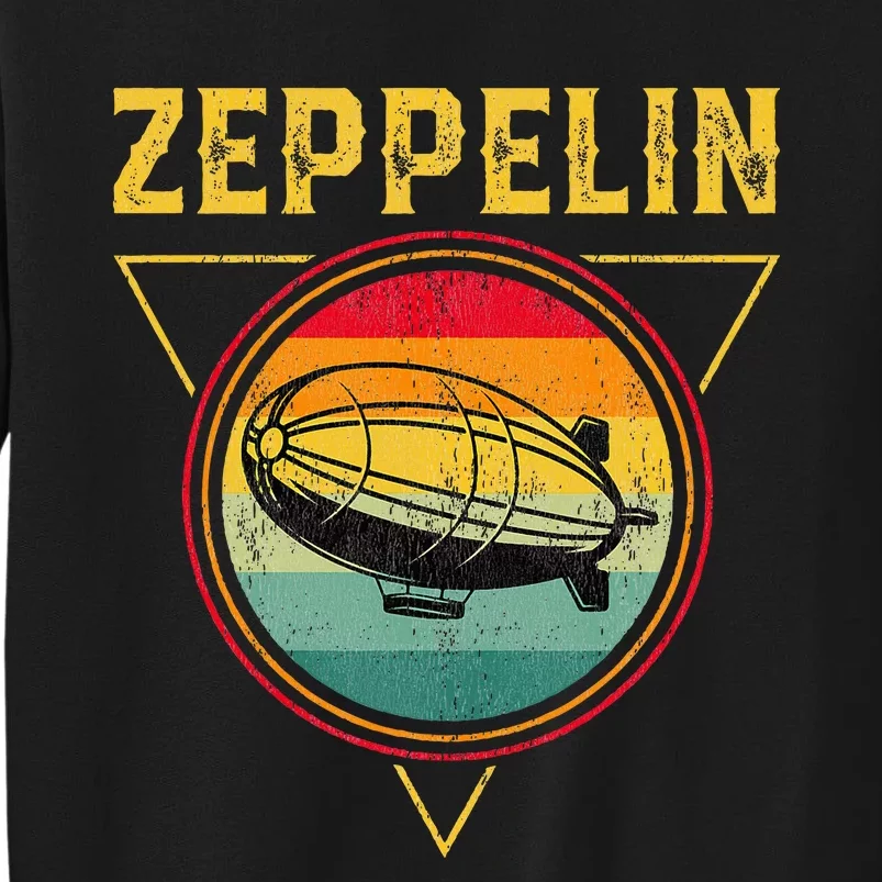 Retro Zeppelin Funny Dirigible Blimp Airship 70s 80s Tall Sweatshirt