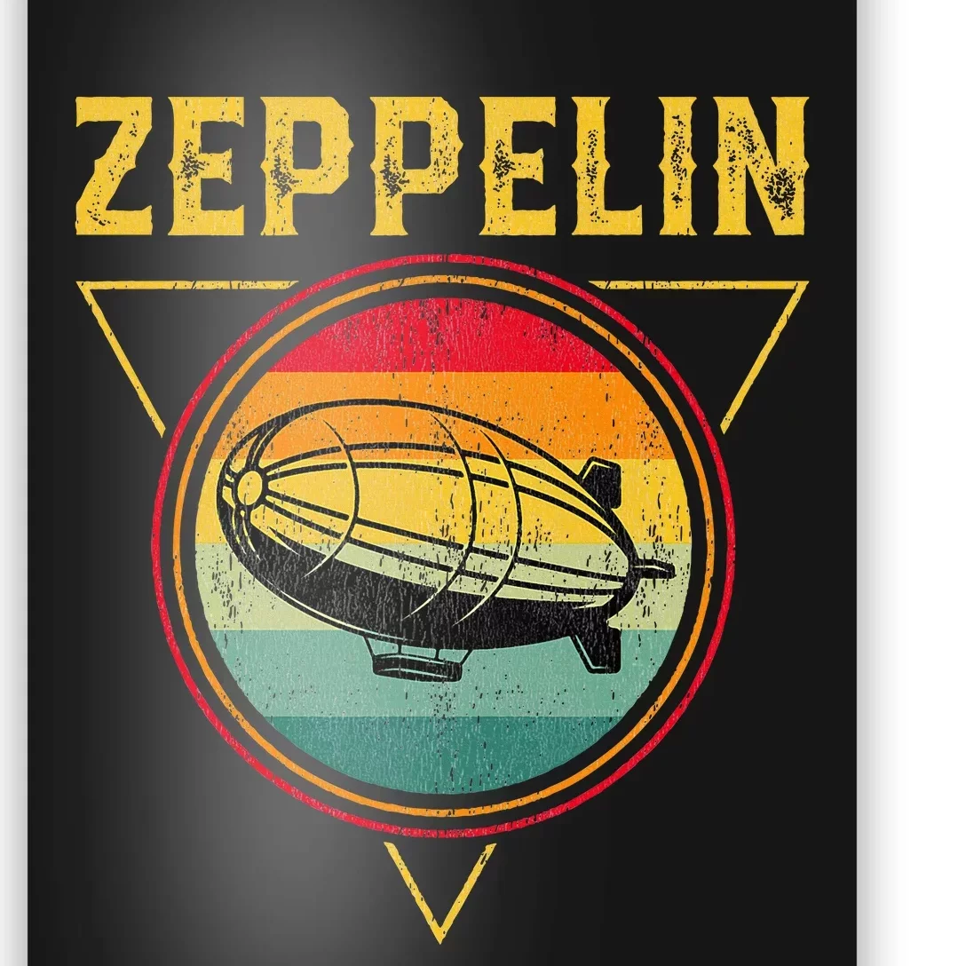 Retro Zeppelin Funny Dirigible Blimp Airship 70s 80s Poster