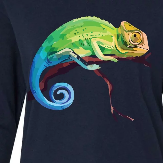 Reptile Zoo Keeper Gift Idea Lizard Safari Chameleon Womens Cotton Relaxed Long Sleeve T-Shirt