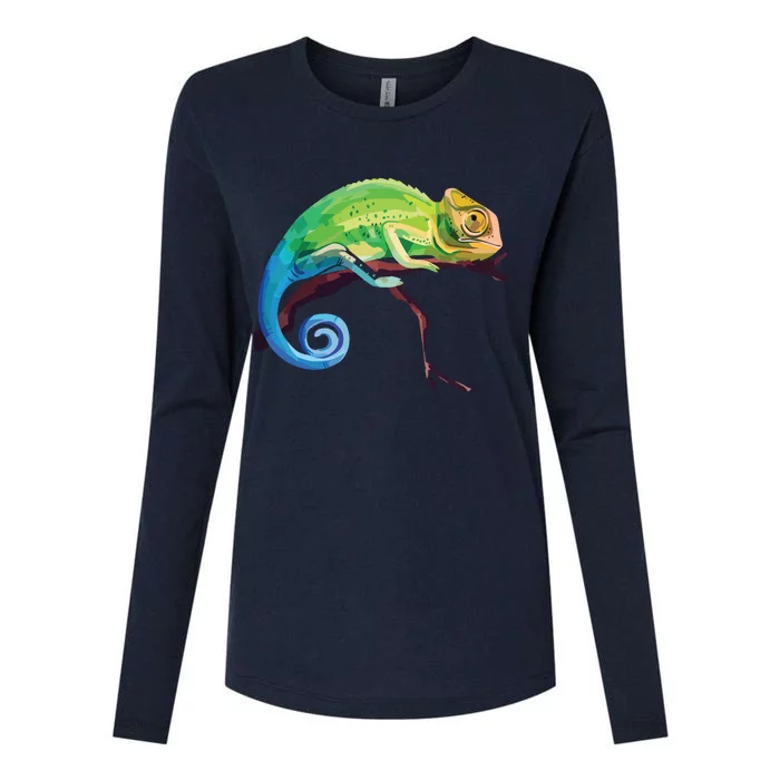 Reptile Zoo Keeper Gift Idea Lizard Safari Chameleon Womens Cotton Relaxed Long Sleeve T-Shirt