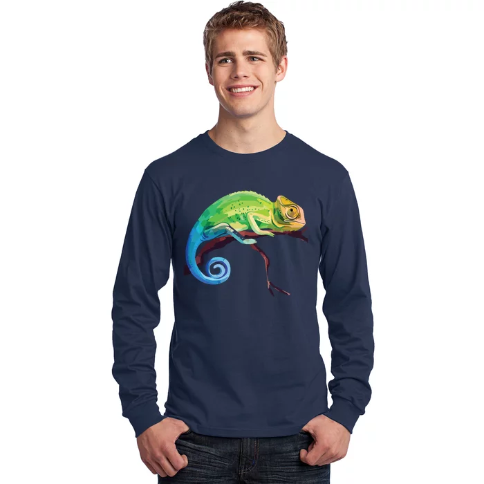 Reptile Zoo Keeper Gift Idea Lizard Safari Chameleon Long Sleeve Shirt