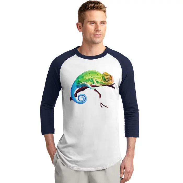 Reptile Zoo Keeper Gift Idea Lizard Safari Chameleon Baseball Sleeve Shirt