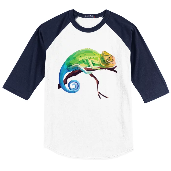 Reptile Zoo Keeper Gift Idea Lizard Safari Chameleon Baseball Sleeve Shirt