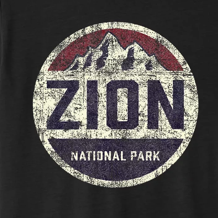 Retro Zion National Park Utah Mountain Hiking ChromaSoft Performance T-Shirt