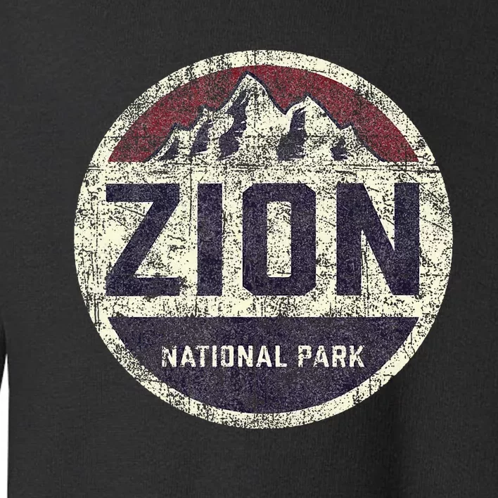 Retro Zion National Park Utah Mountain Hiking Toddler Sweatshirt