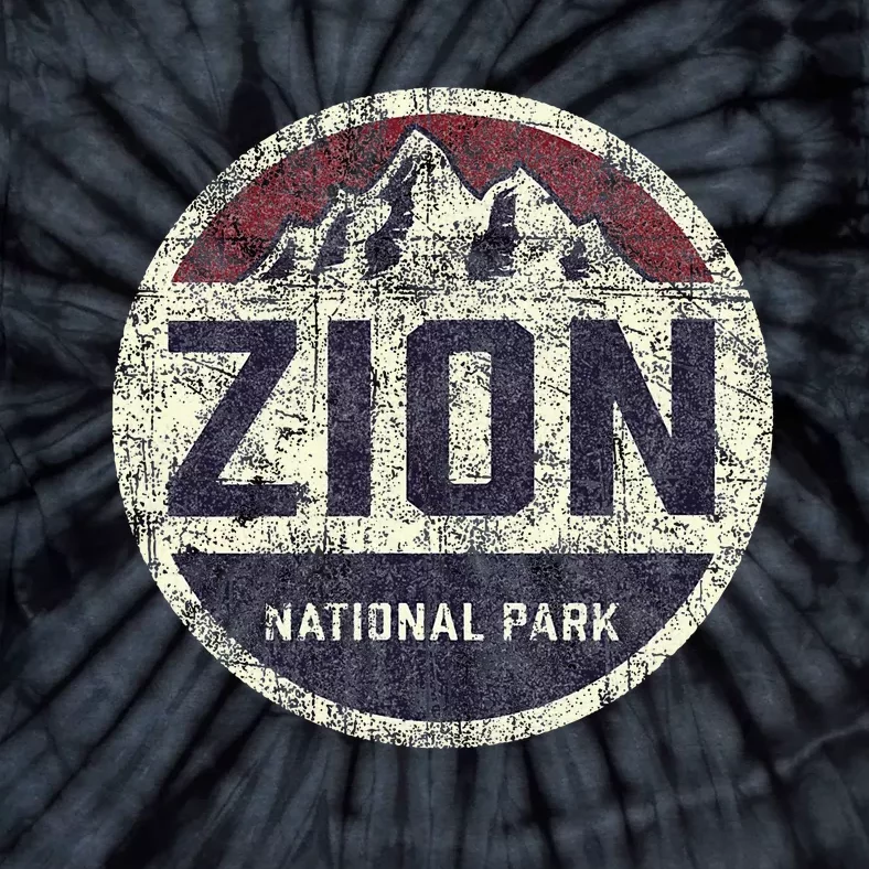 Retro Zion National Park Utah Mountain Hiking Tie-Dye T-Shirt