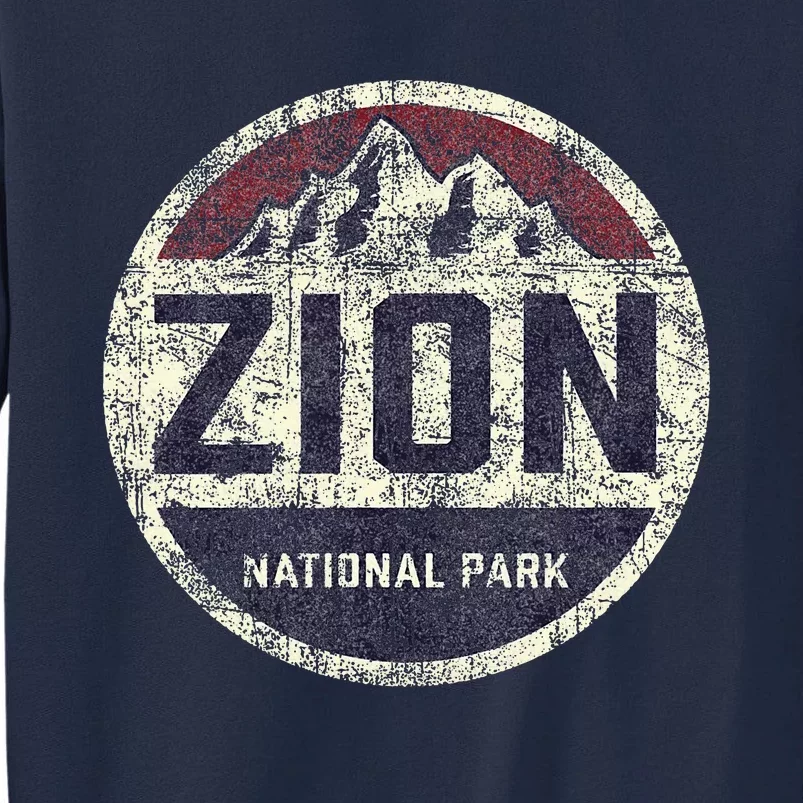 Retro Zion National Park Utah Mountain Hiking Tall Sweatshirt