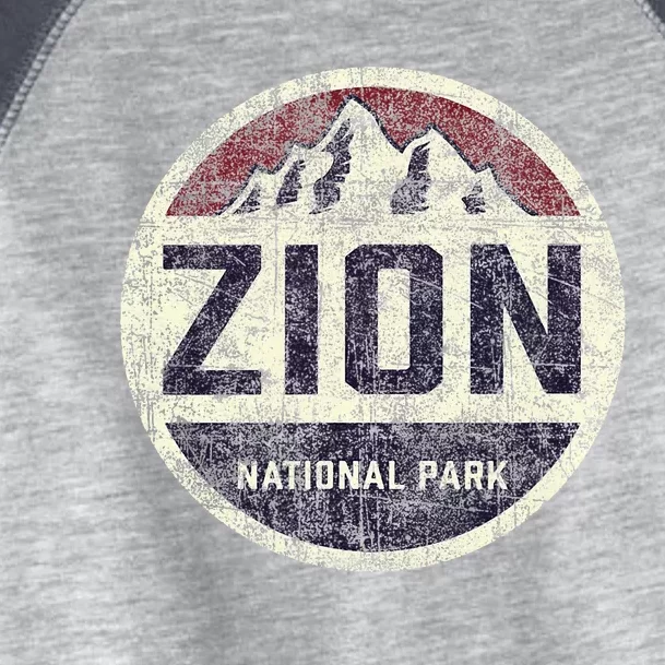 Retro Zion National Park Utah Mountain Hiking Toddler Fine Jersey T-Shirt