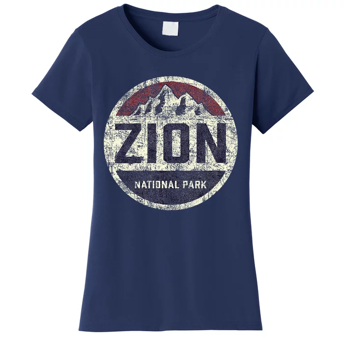 Retro Zion National Park Utah Mountain Hiking Women's T-Shirt