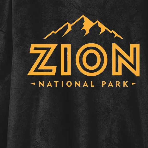 Retro Zion National Park Utah Mountain Women Hiking Hooded Wearable Blanket