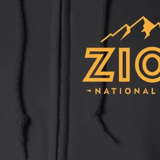 Retro Zion National Park Utah Mountain Women Hiking Full Zip Hoodie