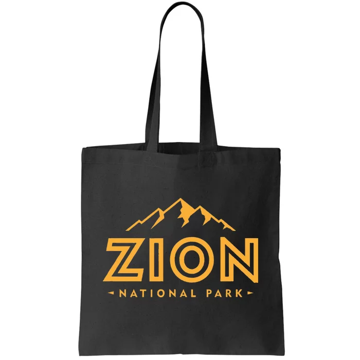 Retro Zion National Park Utah Mountain Tote Bag