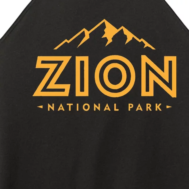 Retro Zion National Park Utah Mountain Women’s Perfect Tri Rocker Tank