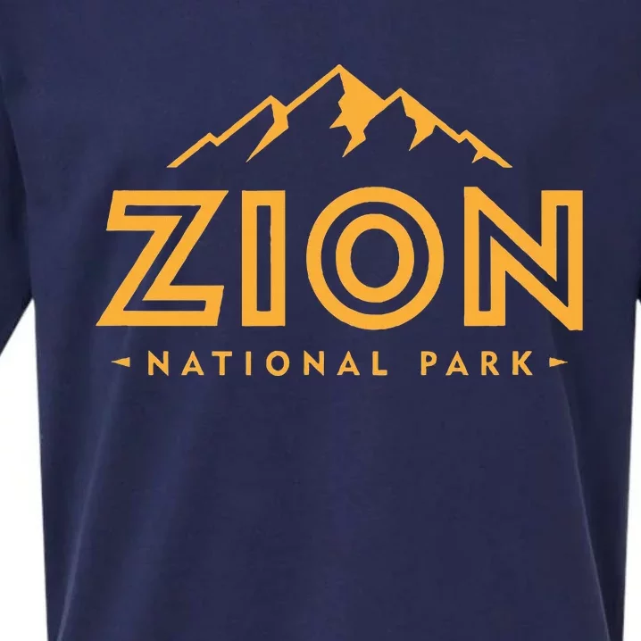 Retro Zion National Park Utah Mountain Sueded Cloud Jersey T-Shirt