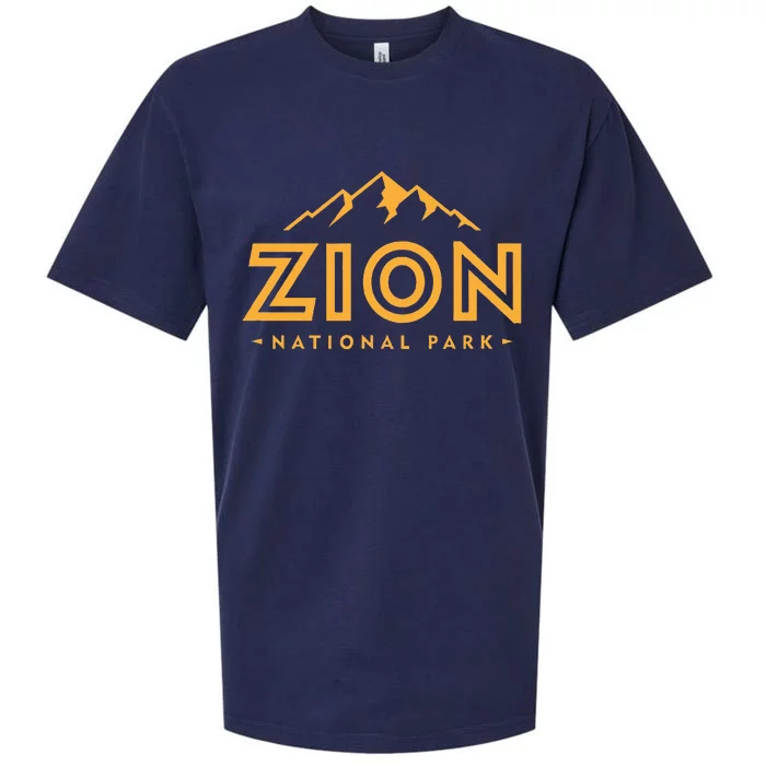 Retro Zion National Park Utah Mountain Sueded Cloud Jersey T-Shirt