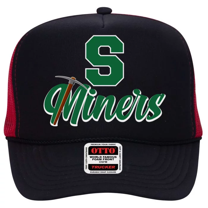 S Minors Sport Team Logo High Crown Mesh Trucker Hat