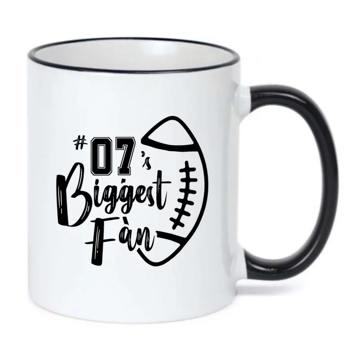 Seven 07 Biggest Fan Gift Football Mom Dad Sister Brother Gift Black Color Changing Mug