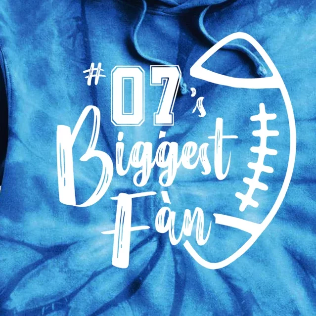 Seven 07 Biggest Fan Gift Football Mom Dad Sister Brother Gift Tie Dye Hoodie