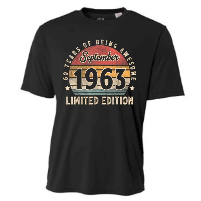 September 1963 60 Year Old Gifts For Man Woman 60th Birthday Cooling Performance Crew T-Shirt