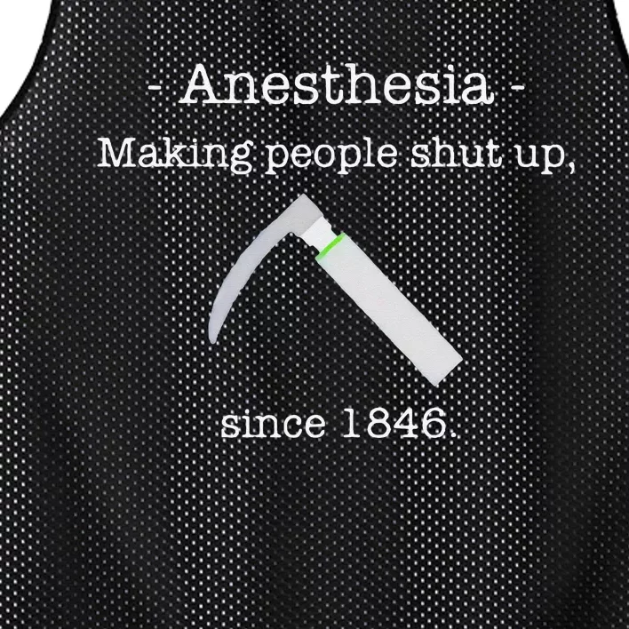 Since 1846 Anesthesia Making People Shut Up Mesh Reversible Basketball Jersey Tank