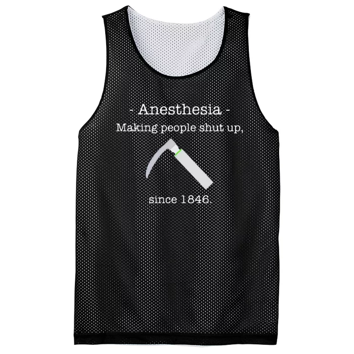 Since 1846 Anesthesia Making People Shut Up Mesh Reversible Basketball Jersey Tank