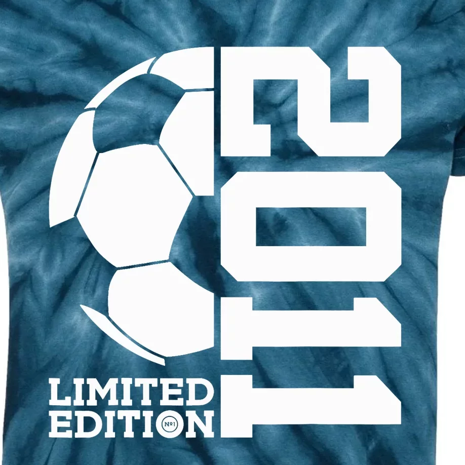 Soccer 12th Birthday Football Kids Tie-Dye T-Shirt