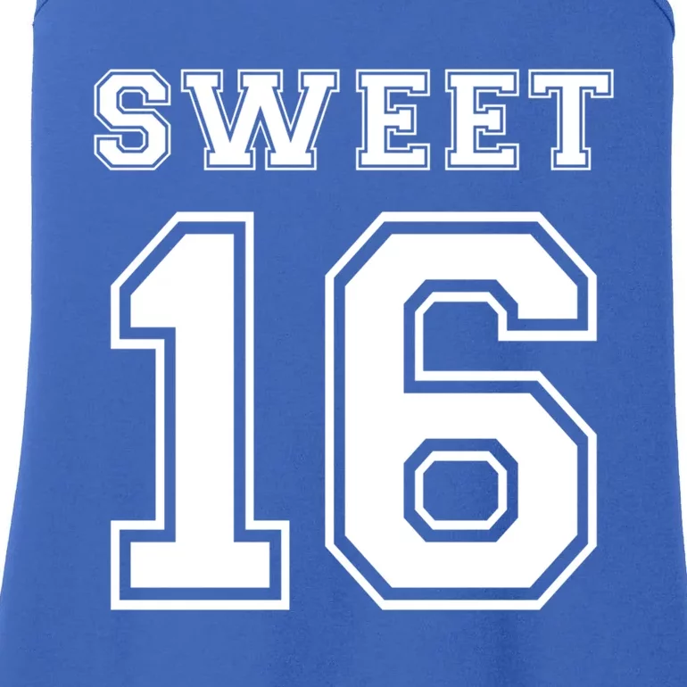 Sweet 16 Birthday Party Teen Football Jersey Graphic Gift Ladies Essential Tank