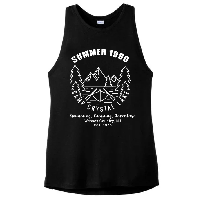 Summer 1980 Camp Crystal Lake Ladies Tri-Blend Wicking Tank