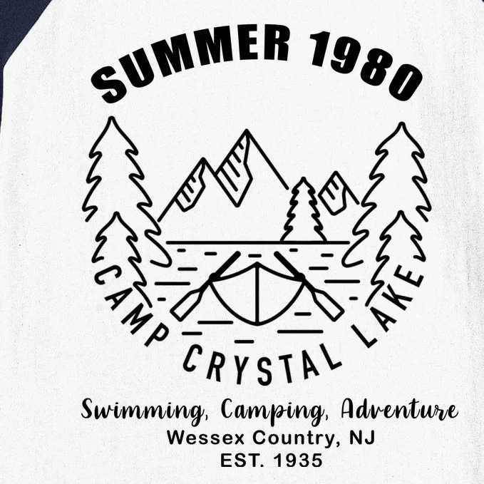 Summer 1980 Camp Crystal Lake Baseball Sleeve Shirt