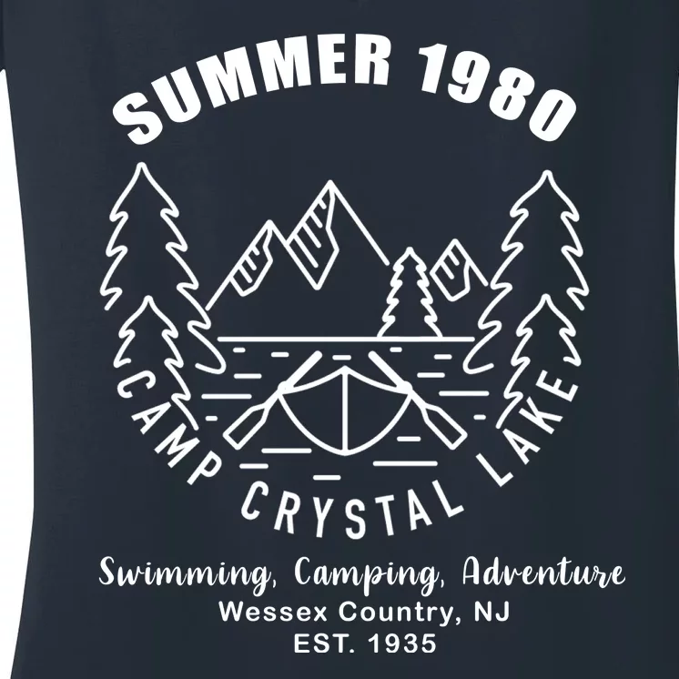 Summer 1980 Camp Crystal Lake Women's V-Neck T-Shirt