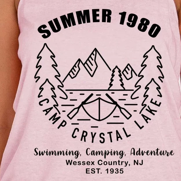 Summer 1980 Camp Crystal Lake Women's Knotted Racerback Tank