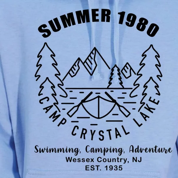 Summer 1980 Camp Crystal Lake Unisex Surf Hoodie