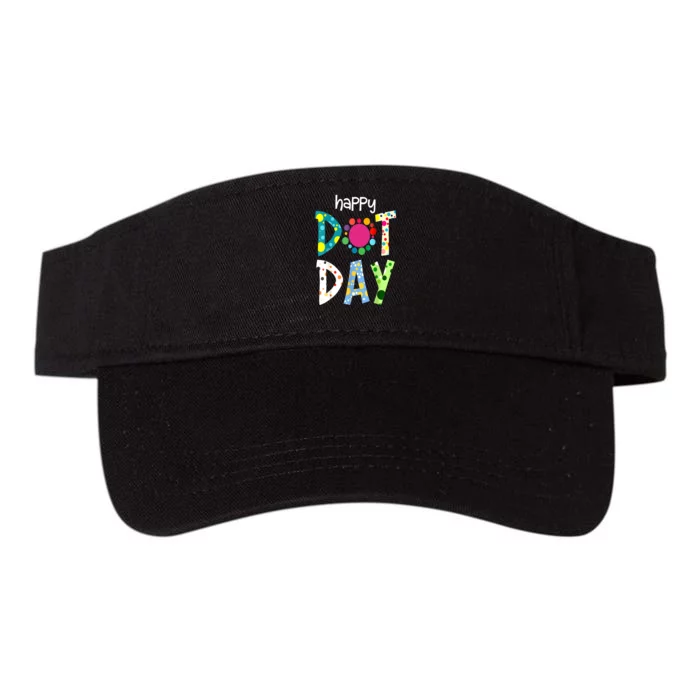 September 15th Colorful Polka Happy Dot Day Teacher Gift Valucap Bio-Washed Visor