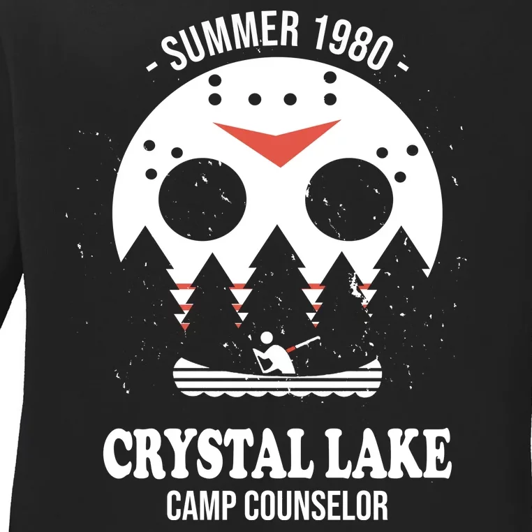 Summer 1980 Crystal Lake Camp Counselor Ladies Long Sleeve Shirt