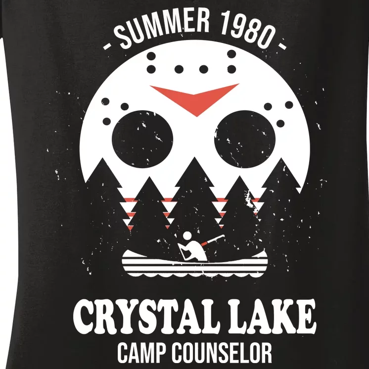 Summer 1980 Crystal Lake Camp Counselor Women's V-Neck T-Shirt