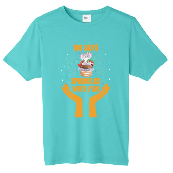 School 100 Days Of Sprinkled With Fun Koala Cupcake Educatio Great Gift ChromaSoft Performance T-Shirt