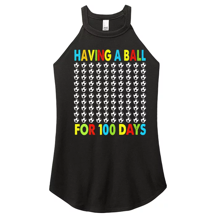 Soccer 100th Day Of School For 100 Days Women’s Perfect Tri Rocker Tank