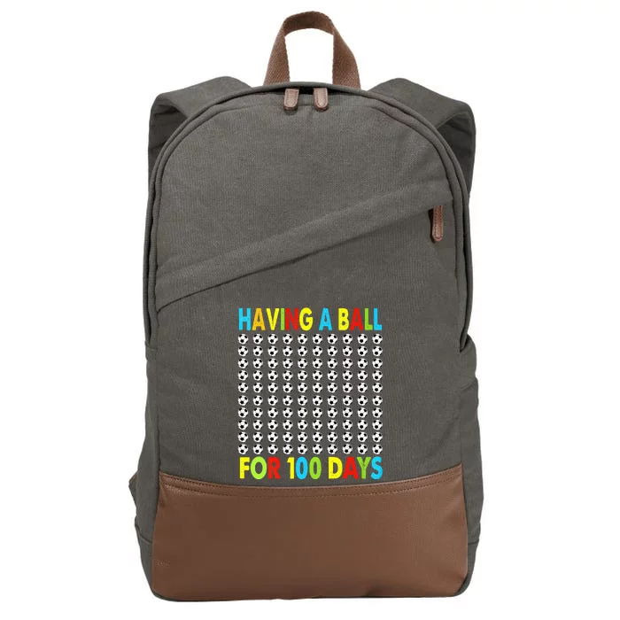 Soccer 100th Day Of School For 100 Days Cotton Canvas Backpack