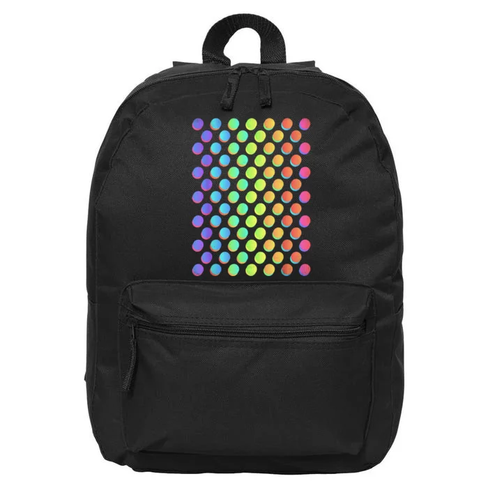 September 15th Dot Day Multicolor Rainbow Polka Dot 16 in Basic Backpack