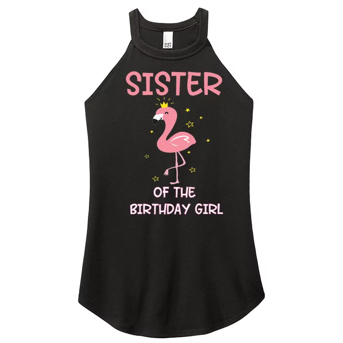 Sister 1st First Birthday Matching Family Flamingo Party Women’s Perfect Tri Rocker Tank