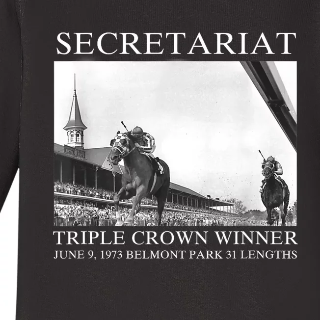 Secretariat 1973 Horse Racing Baby Long Sleeve Bodysuit