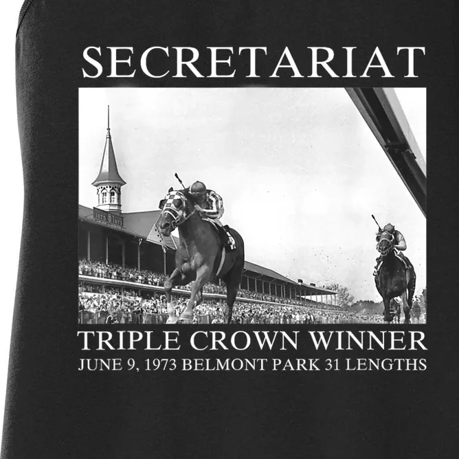 Secretariat 1973 Horse Racing Women's Racerback Tank