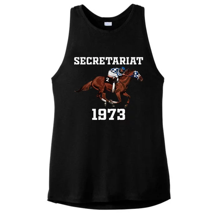 Secretariat 1973 Horse Racing Ladies Tri-Blend Wicking Tank