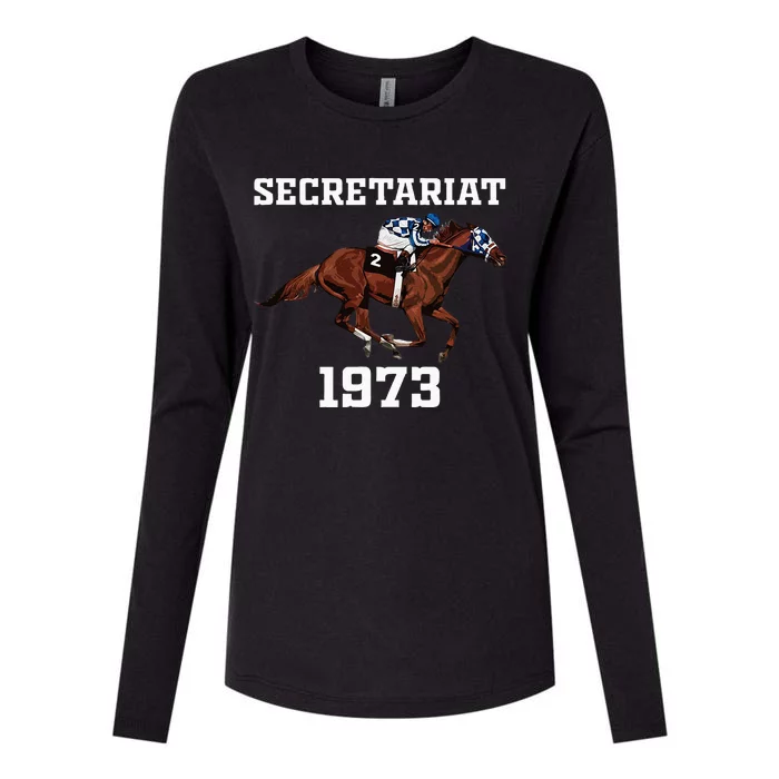 Secretariat 1973 Horse Racing Womens Cotton Relaxed Long Sleeve T-Shirt