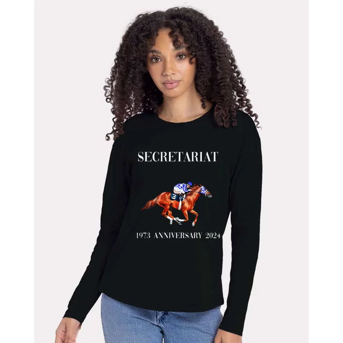 Secretariat 1973 Horse Racing Womens Cotton Relaxed Long Sleeve T-Shirt