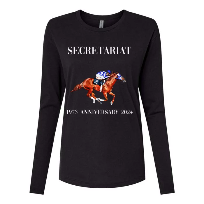 Secretariat 1973 Horse Racing Womens Cotton Relaxed Long Sleeve T-Shirt