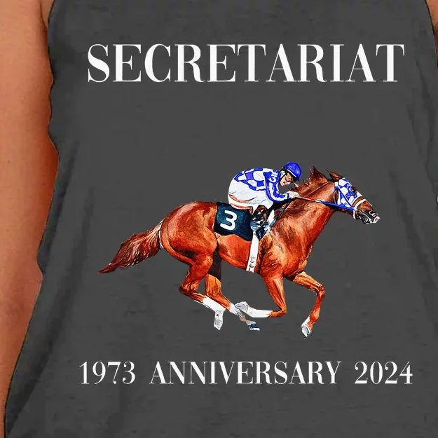 Secretariat 1973 Horse Racing Women's Knotted Racerback Tank